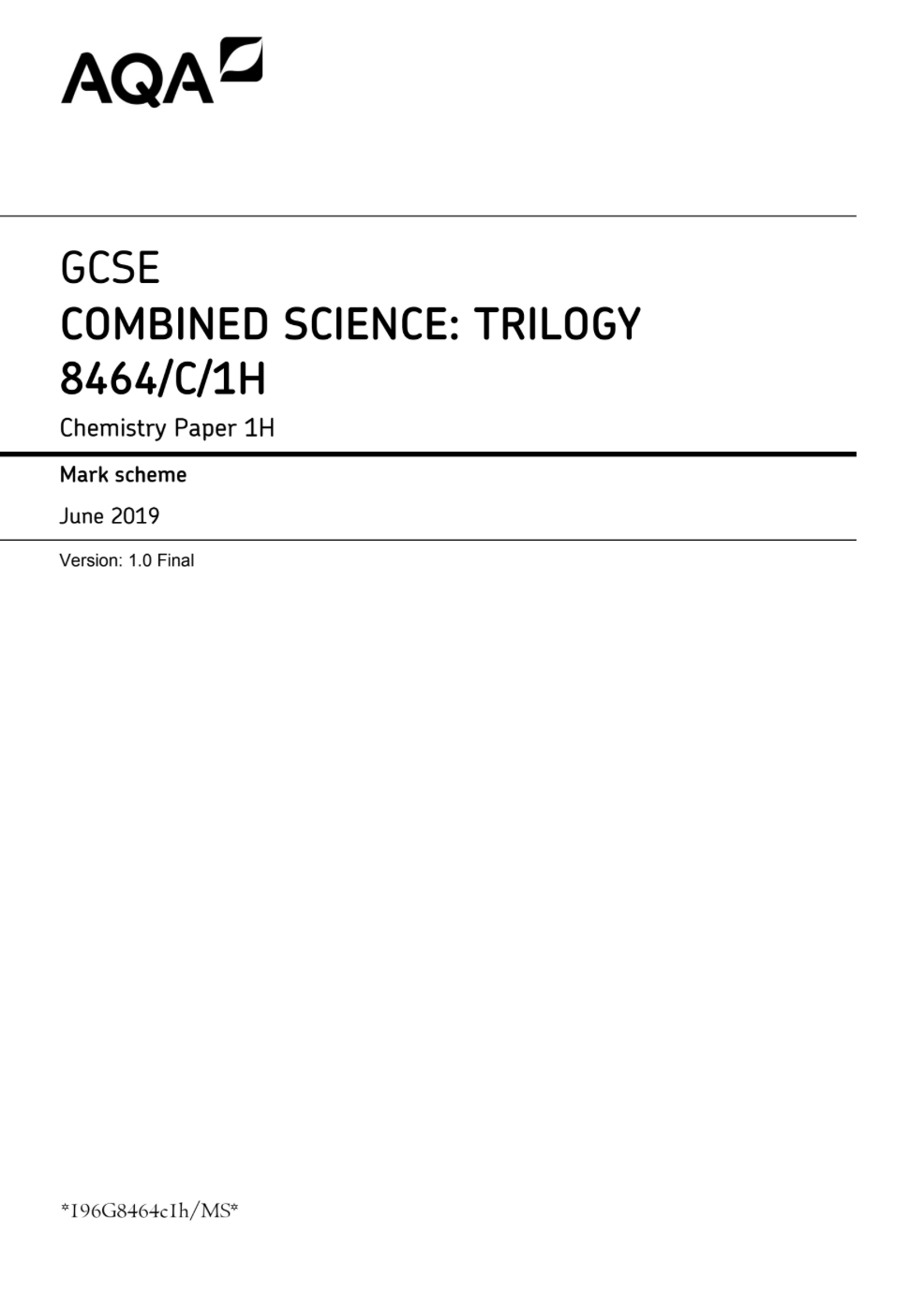 2019 paper 2 MS Higher 